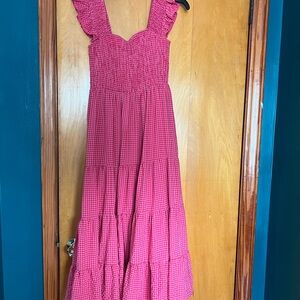 Ivy City Co Pink Gingham Dress